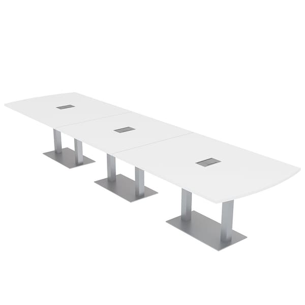 45 in W, 166 in L, 29 in H, Engineered Wood Top, White